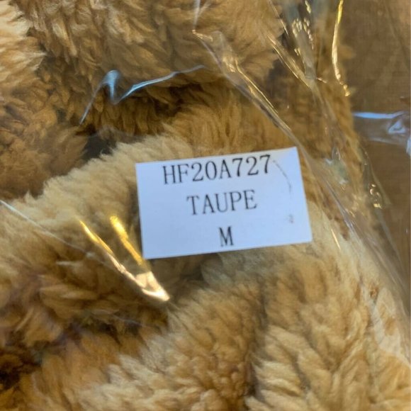 Hyfve Womens Fuzzy Cropped Hoodie Brown Tan Med - Picture 10 of 10